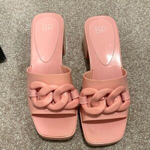 BP Blush Pink Chain Detail Mules